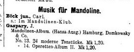 Böck jun., Carl - Im Mandolinen-Klub