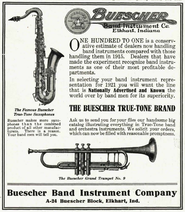 buescher true tone trumpet - 1933 - worth