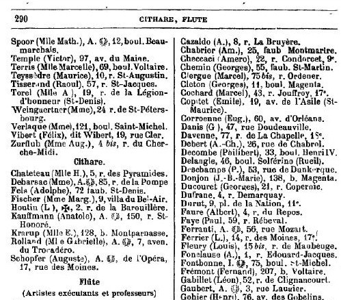 Lehrer für Mandoline / Gitarre in Paris - 1906